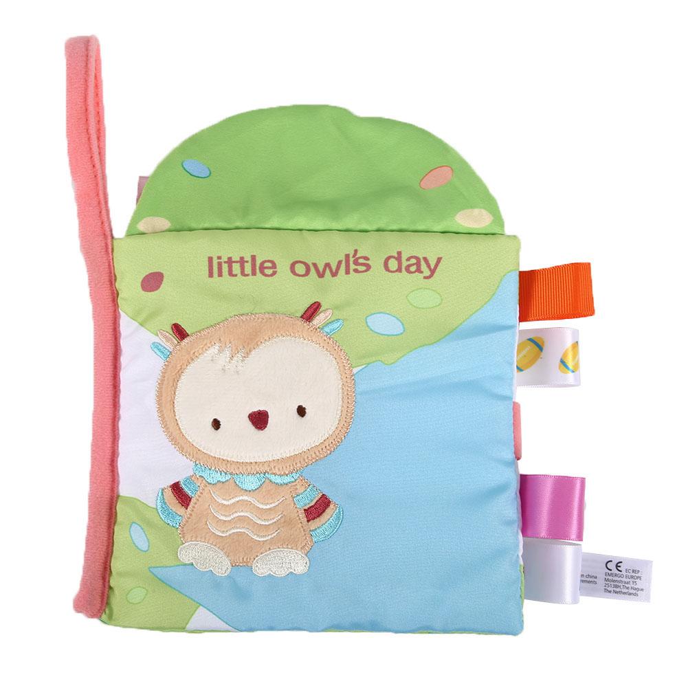 Baby Rattle Cloth Book Cute Cartoon Pattern Learning Wear Resistant Educational ToyType C