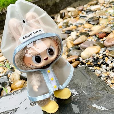 Для кукол Лабубу Наряд Милый дождевик и обувь для Лабубу Ботинки Игрушки Повседневная спортивная одежда Аксессуары для 15-17см Лабубу V1 V2 V3