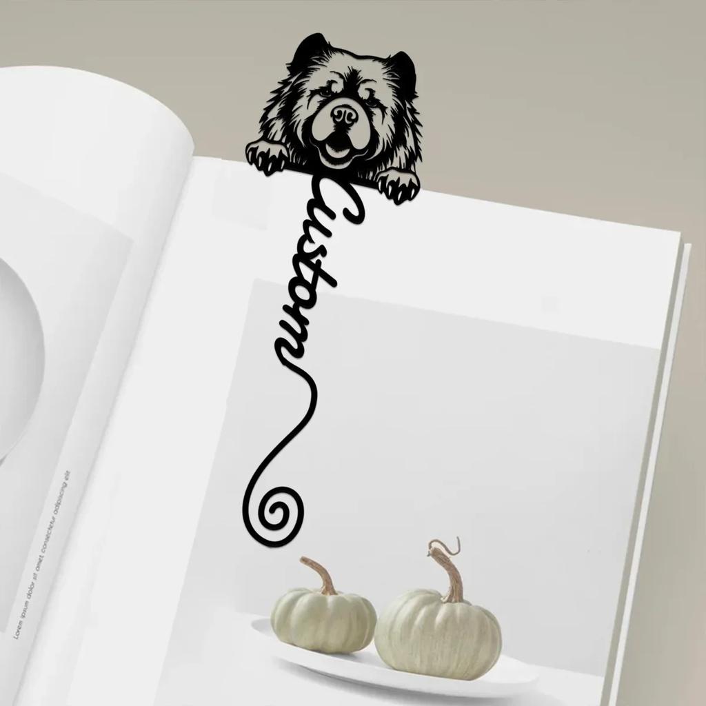 Vintage Metal Bookmark, Chow Chow Dog Lover Gift, Back to School Accessory, Teacher Appreciation Present, Unique Reading Page Marker