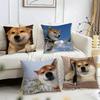 Милая наволочка на подушку с шиба-ину, двусторонняя плюшевая наволочка – Для автомобиля, дивана, спальни, идеально в качестве подарка.