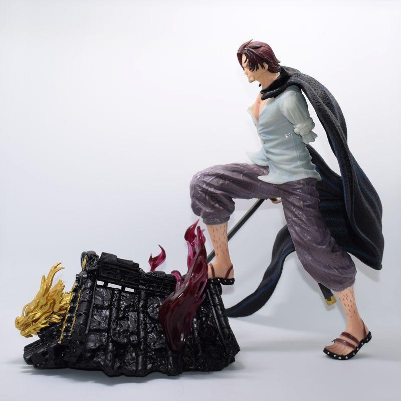 30 см Аниме One Piece Крыша Рыжие Волосы Шанкс Боевая Фигурка Статуя Модель Коллекция Украшение Настольное Украшение Игрушки Подарки Для Мальчиков