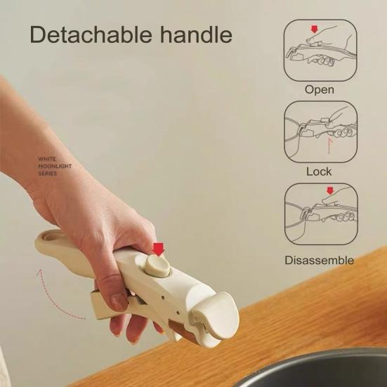 Универсальная съемная ручка для кастрюли. Прочная эргономичная сменная ручка для посуды. Совместимость с