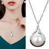 Necklace Pendant Water Drop-shaped Faux Pearl Jewelry Shining Cubic Zirconia Pendant Clavicle