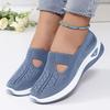 Women'S Shoes 2025 New Style, Breathable Knitted Shoes for Women, Trendy Lace-Up Sports Shoes for Cross-Border Trade