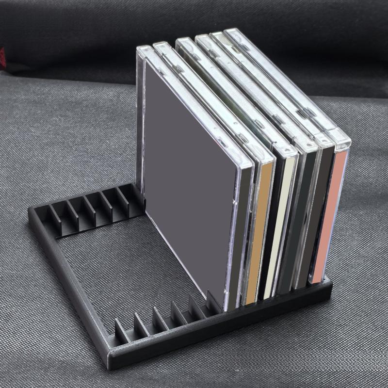 12 Slot Cassette Tape Storage Organizer Lightweight Plastic Rack for Music Collection and Display Needs