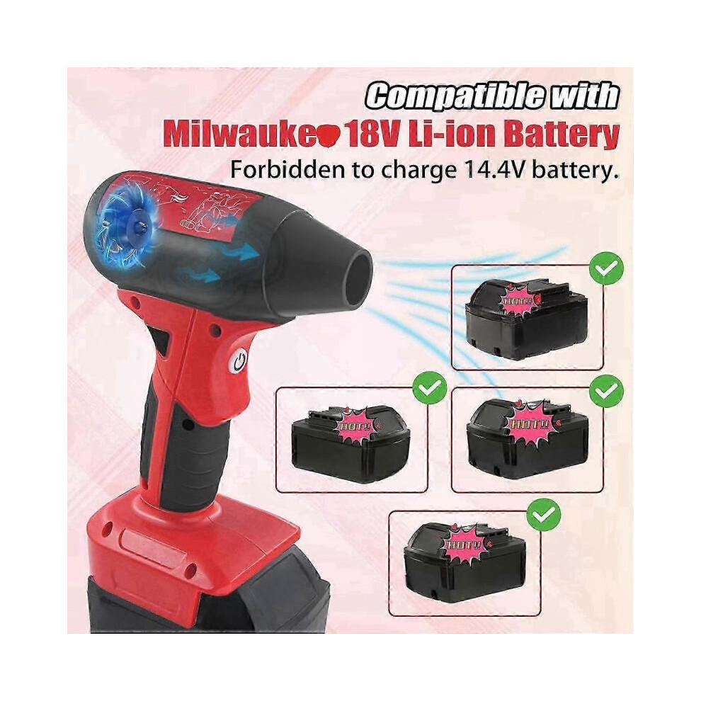 Компактный турбовоздуходувка для аккумулятора Milwaukee M18 18V, струйный вентилятор, 4 скорости, макс. 130000 об/мин