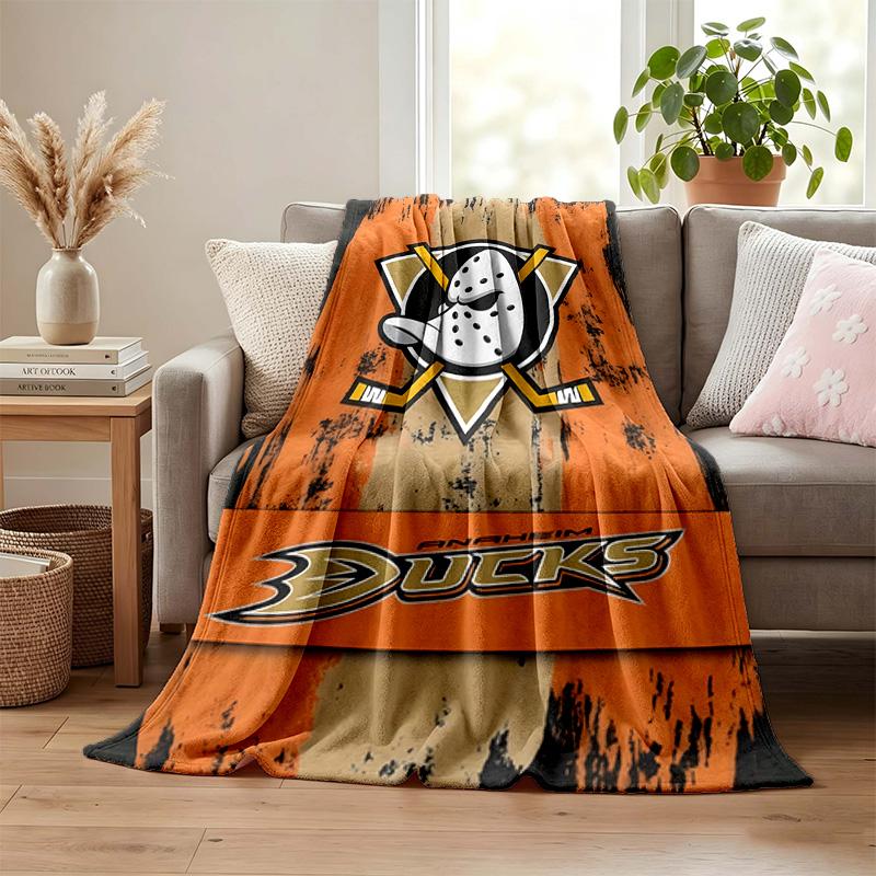 Anaheim Ducks blanket Flannel Blanket Soft Cozy Plush Throw for Sofa Bed Lightweight Home Decor