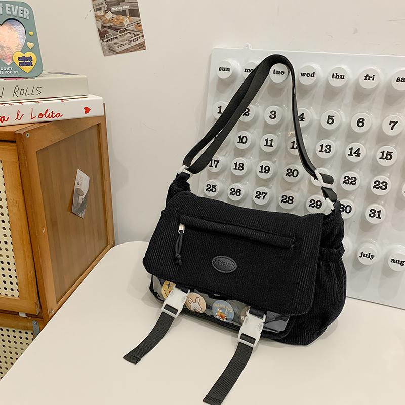 Сумка через плечо в студенческом стиле, женская сумка-мессенджер, студенческая сумка через плечо большой вместимости