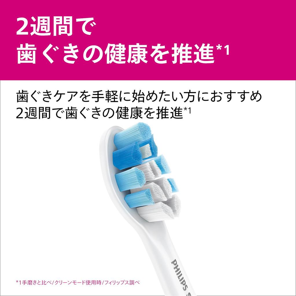 PHILIPS Sonicare HX9033/67 C2 Gum Plus Regular Replacement Brush Heads White 3 Pack Sonic Electric Toothbrush 86mm