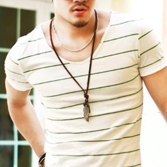 Мужское ожерелье Винтажное Регулируемое Панк-стиль Веревочная цепочка На все случаи жизни Украшение Искусственная коровья кожа Подвеска-шарм Крыло ангела Ожерелье Ювелирные изделия для повседневной носки