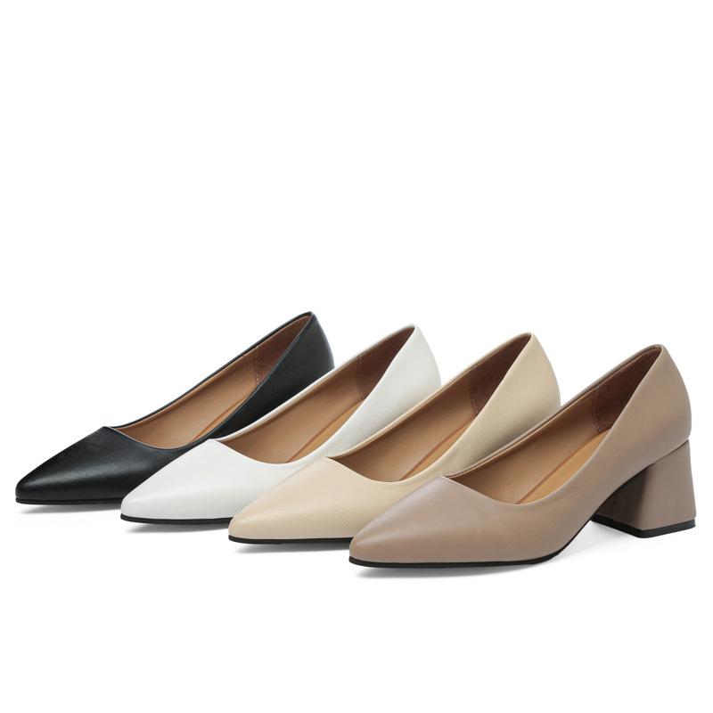 Невысокие каблуки женские 2025 новые женские туфли Мэри Джейн маленькие кожаные туфли толстые каблуки женские туфли французские профессиональные одинарные туфли женские