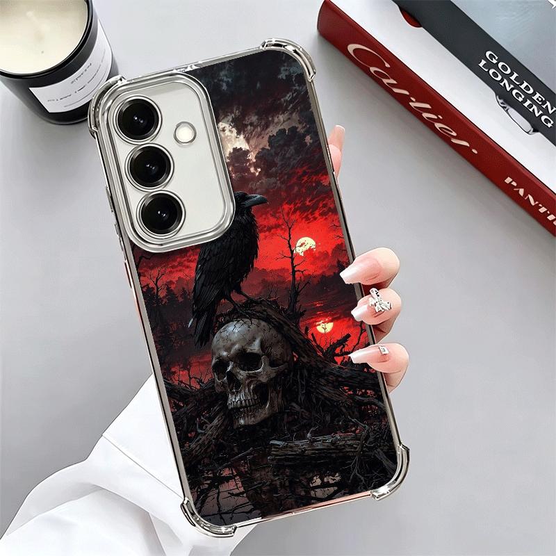 Gothic Vampire Scarlet Art Plating Phone Case For Samsung A17 A07 A37 A57 A16 A56 A15 A55 A14 A54 A13 A53 A26 A36 A25 A35 A24 A3