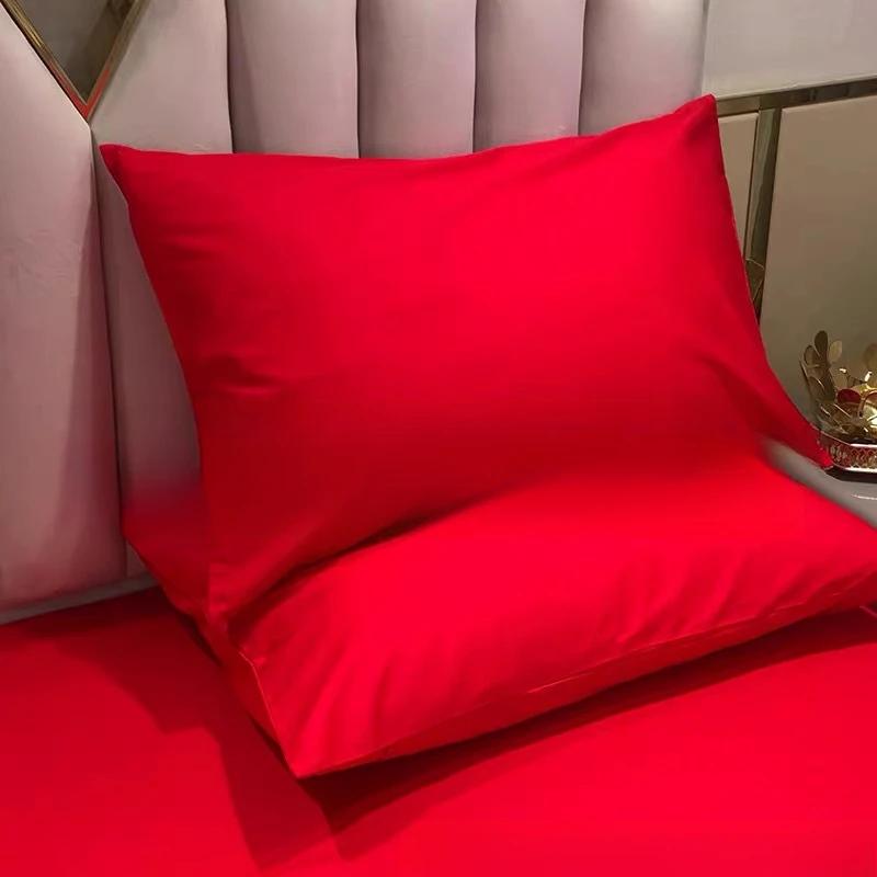 Однотонные шелковые наволочки Декоративная роскошная наволочка конвертного типа для защиты волос и кожи Стандартный размер Queen