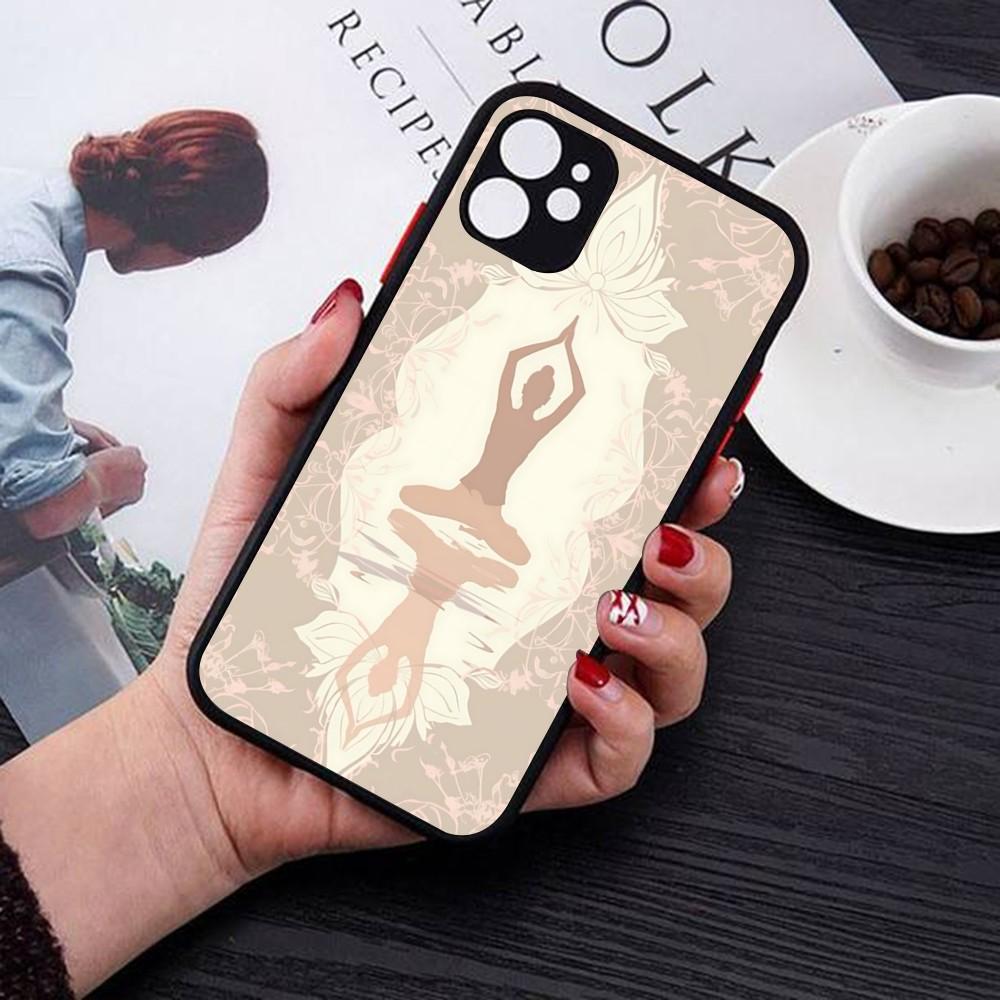 Чехол для телефона Йога для iPhone 14 11 12 13 Mini Pro Max 8 7 Plus X XR XS MAX Полупрозрачная матовая крышка