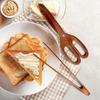 WDOPEN Бамбуковые щипцы для тостов Деревянные щипцы для тостера для приготовления пищи Деревянные щипцы для приготовления пищи Ножницы Деревянные кухонные щипцы для тостов Барбекю Зажим для барбекю Щипцы для еды