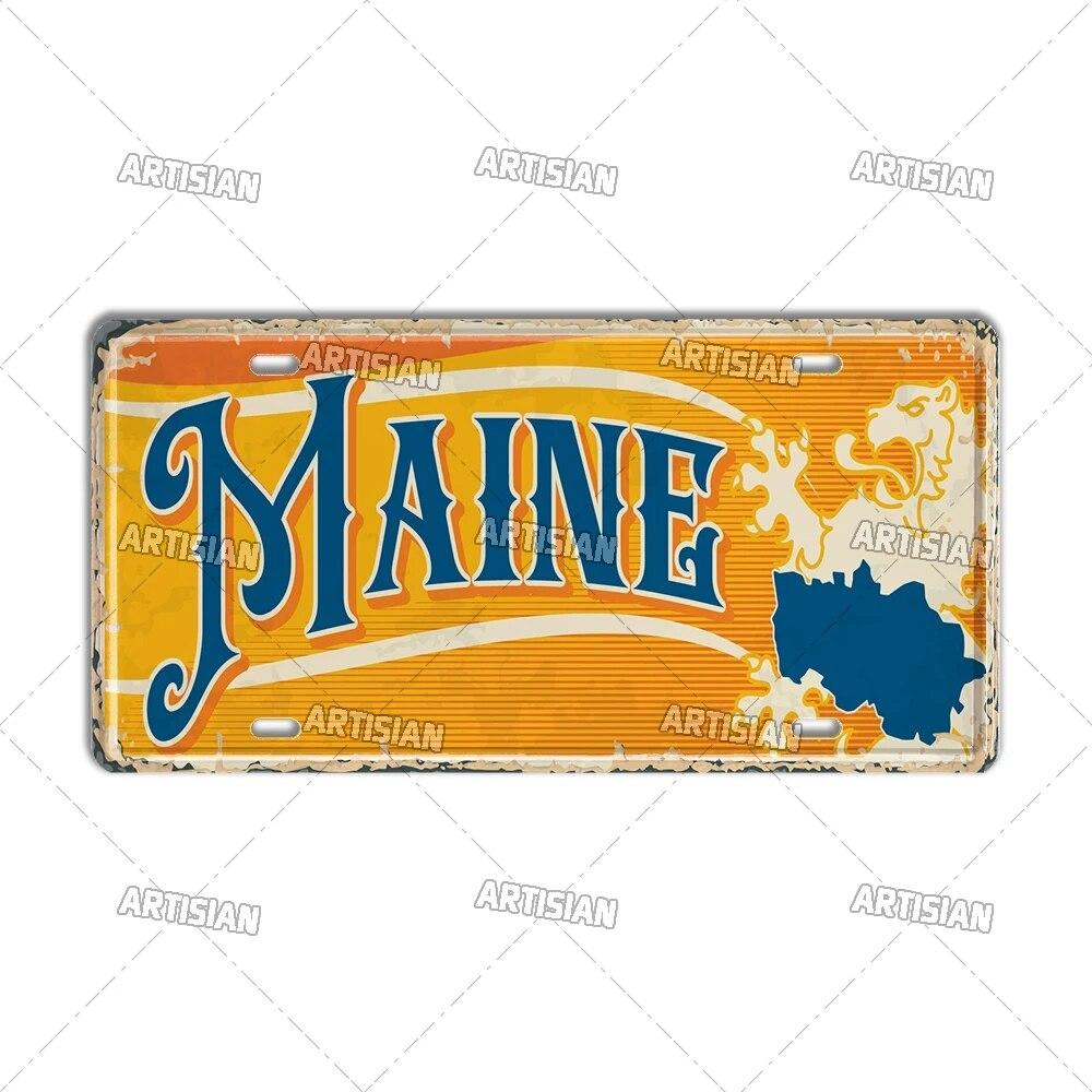 Artisian France Province Ctiy Metal Sign Landmark License Plate Travel Car Plate Decorative Tin Plaque Wall Decor Garage Bar Pub