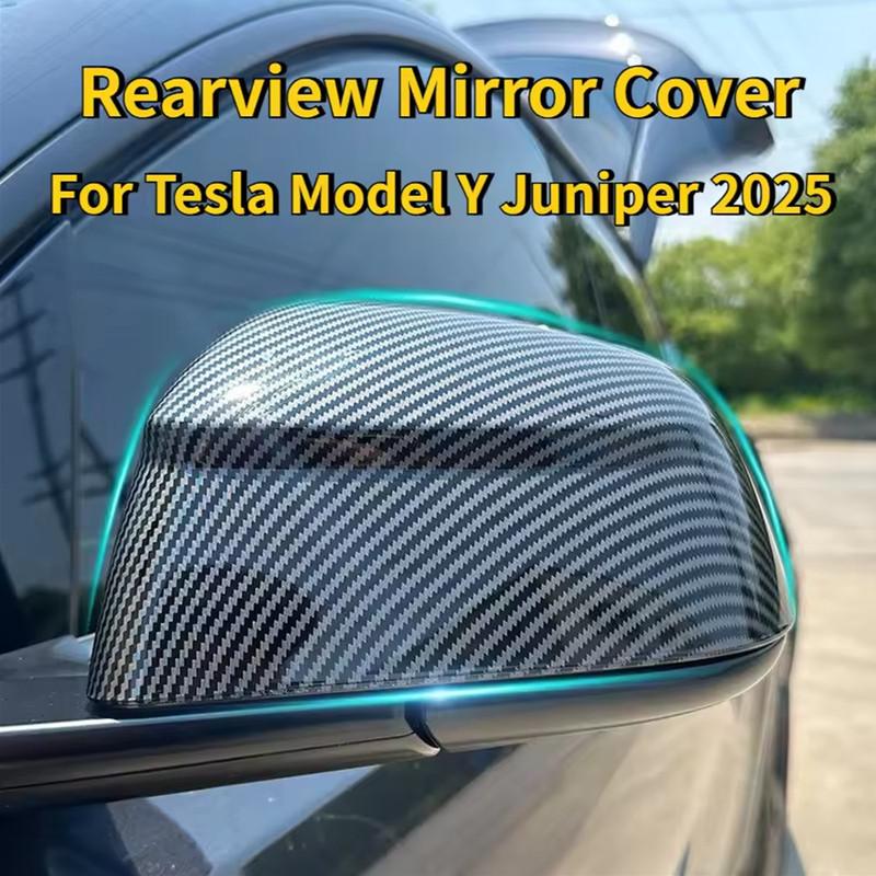 Для Tesla Model Y Juniper 2025+ Автомобильные Зеркала Заднего Вида Боковые Зеркала Крышки Колпачки Крышки Корпуса Внешние Дверные Отделка Аксессуары ABS
