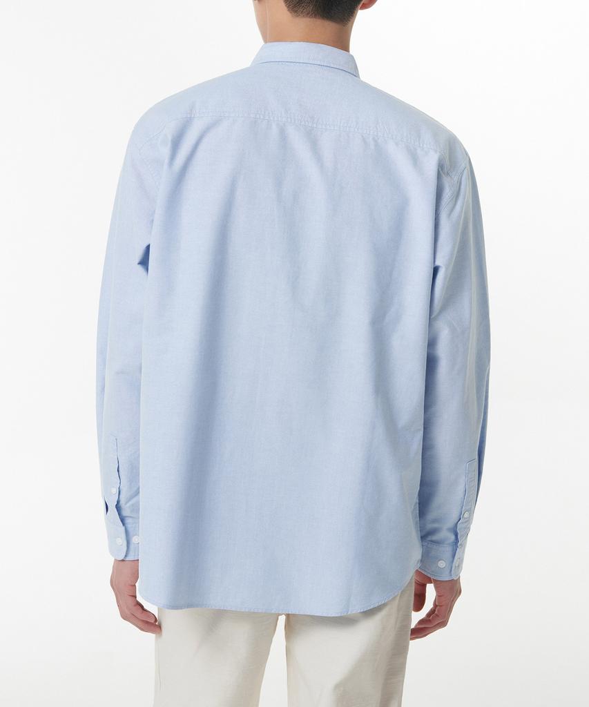 MUSINSA STANDARD Relaxed Fit Oxford Shirt_Non-Pocket [Blue]