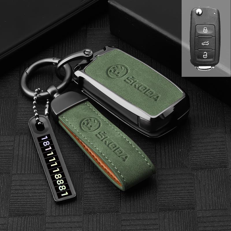 HQKI8 Car Remote Key Fob Case Cover Shell For Skoda Octivia Superb Fabia 1 2 Octavia a7 RS Superb Rapid Yeti Karoq Vision Accessories