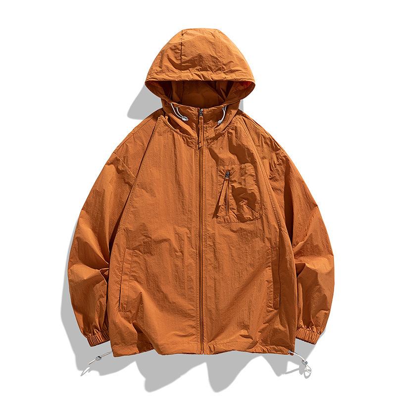 Мужская куртка с капюшоном с защитой от солнца UPF 50+, легкая рубашка с длинным рукавом, солнцезащитная толстовка с капюшоном и карманом