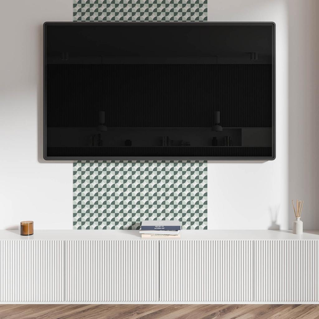 Kafelki Winylowe Z Dekorem Do Kuchni Lub Łazienki Geometria Okręgów I Kwadratów 10X40X20 Cm