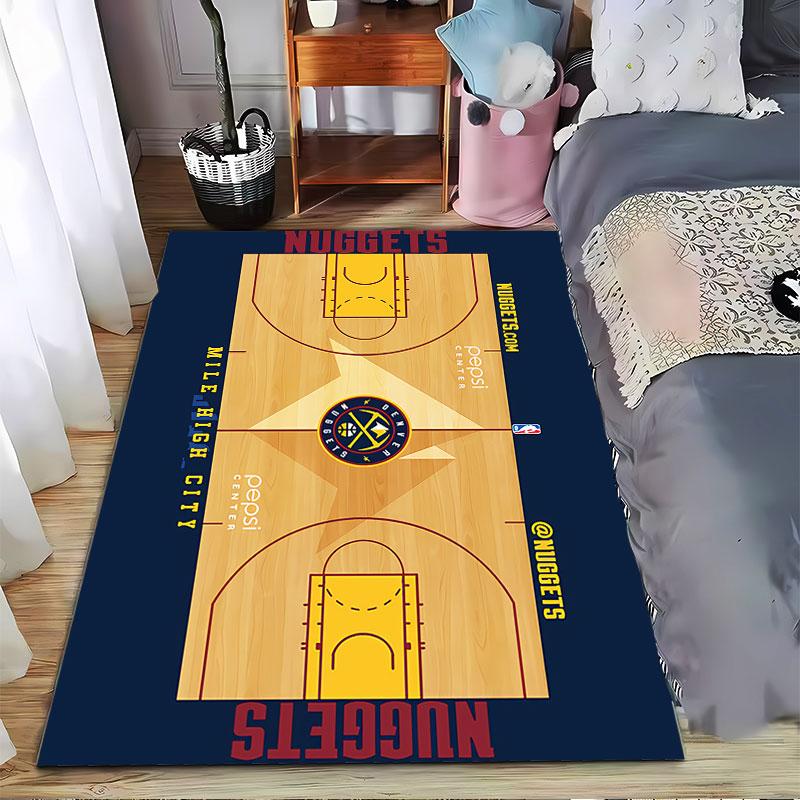 Баскетбольная площадка Denver Nuggets, подходит в качестве нескользящего коврика для гостиной или дивана в спальне
