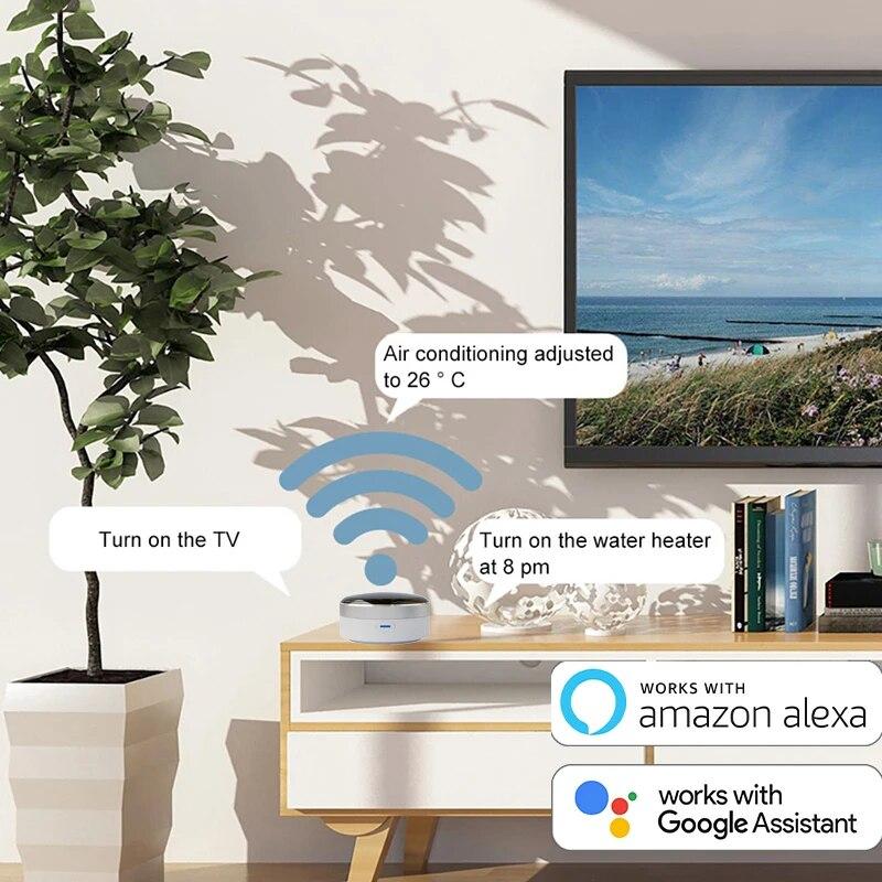 Tuya Умный дом Интеллектуальная комната Wi-Fi Универсальный ИК-пульт дистанционного управления поддерживает Siri, Alexa, Google Home