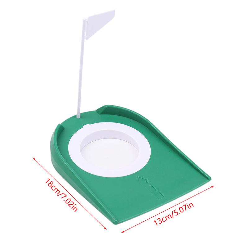 Тренажер для гольфа в помещении с лункой, паттер с флагом, тренировочное приспособление для игры на лужайке, домашнее учебное приспособление для игры во дворе, регулируемое отверстие