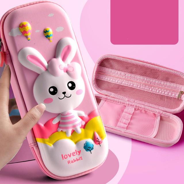 3D EVA Large Capacity Pencil Case Pen Holder Cute Cartoon Pencil Bag For Girls Boy Kids School Stationery Pencil Box Pencilcase