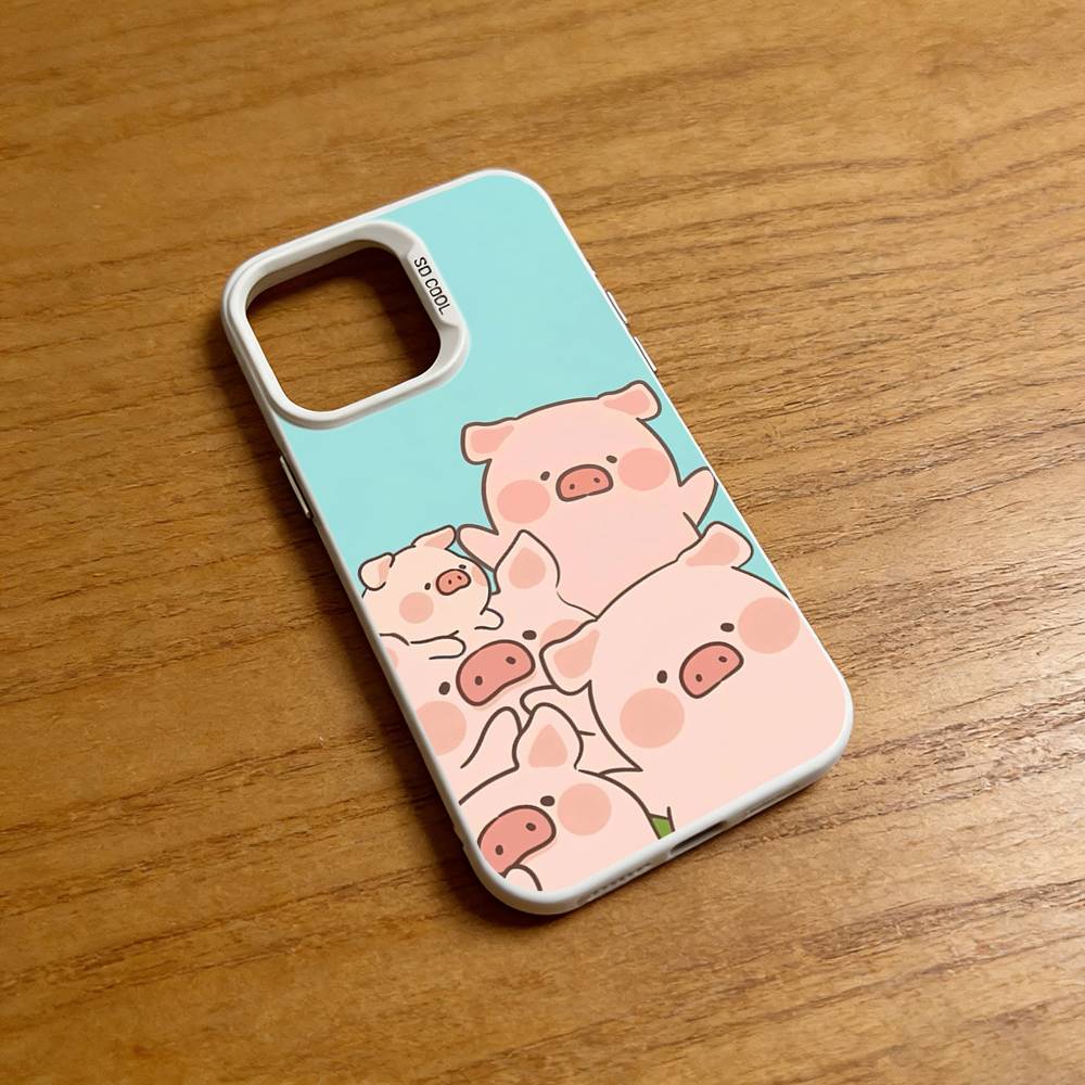 Cute Pig Daily Phone Case for iPhone 17 16 15 14 13 12 11 Pro Plus Max Air Mini X XS TPU Bumper