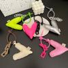 Simple Smooth Key Lanyard Cotton Filled Soft Key String Colour Love Heart Rope Bag