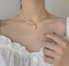 Короткая цепочка-чокер на ключицу, двухслойное ожерелье, простое жемчужное ожерелье, женский дизайн, аксессуары для воротника, ощущение высокого класса