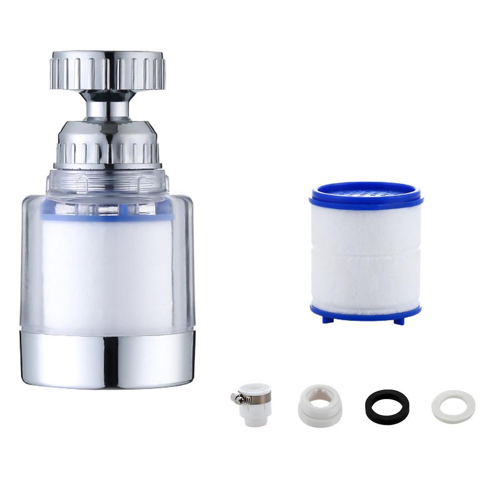 Фильтр для воды на 360 градусов, сменный фильтрующий элемент, насадка для удаления накипи, простая установка и замена, подходит для крана