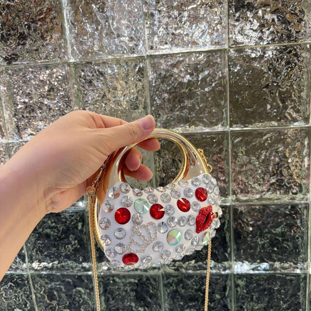 Стильная женская летняя сумочка 2025: Универсальная вечерняя сумка из акриловых страз