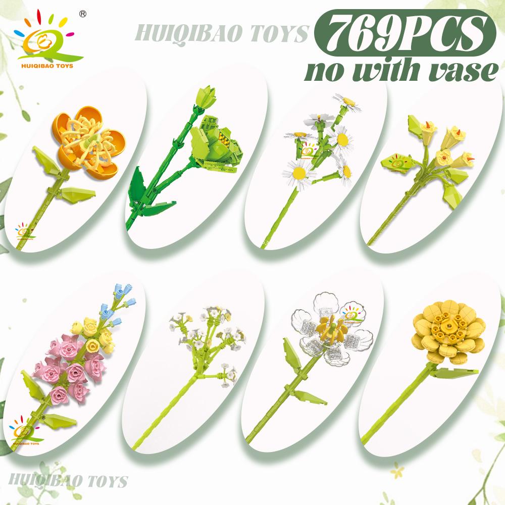 Нетоксичный Набор Строительных Блоков для Свадебного Букета Moc Искусственные Цветы Для Декора Дома Новогодний Фестивальный Подарок Наборы Кирпичиков Игрушки Взрослый