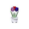 Handmade Crystal Tulip Sculpture Colorful Tulip Bouquet Statue  Home Table Decor