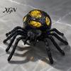 Halloween Party Decoration 1/4Pcs Glitter Spider Squeeze Toy, Stress Relief Realistic Scary Gadget Fake Prank Toy Portable Reliever
