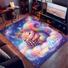 1PC Custom Name Rainbow Squirrel Majesty Theme Floor Mat Ideal for Living Room, Game Rooms, Office, Bedroom,Floor Mat Playful Design