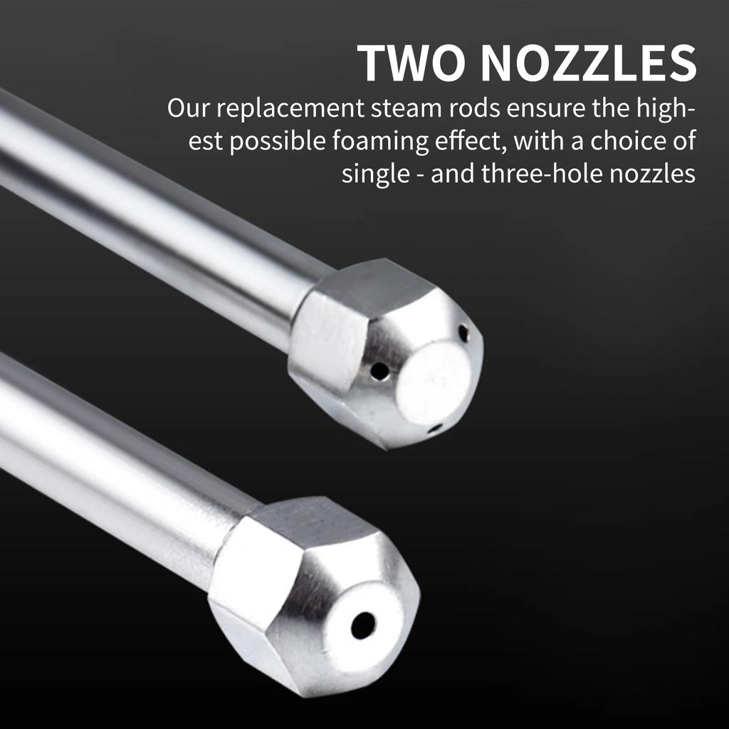 Паровая трубка с 2 насадками Запасная паровая трубка из нержавеющей стали Портативная паровая трубка для кофемашины DeLonghi 680/685