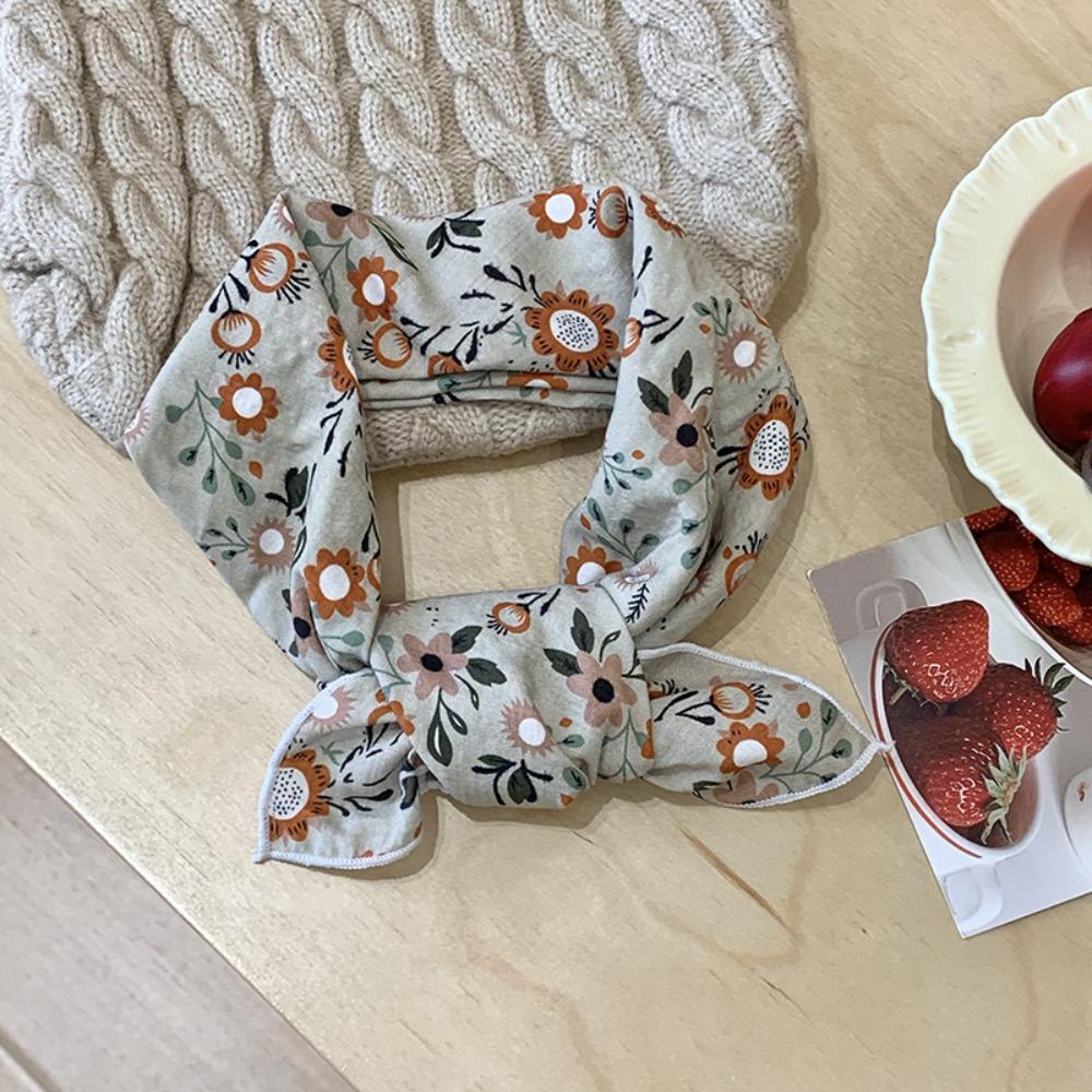 Солнцезащитные шарфы с цветочным принтом, шейный платок, шелковый шарф с принтом, модный маленький квадратный шарф, женский