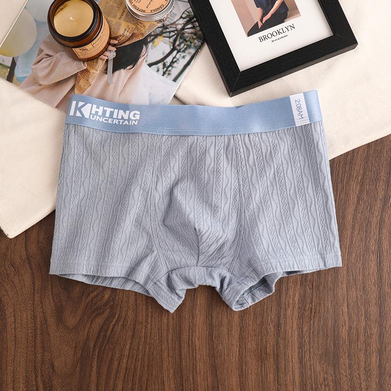 Men's Solid Color Cotton Boxer Shorts - Sporty, Comfortable, Breathable Mid-Rise.
