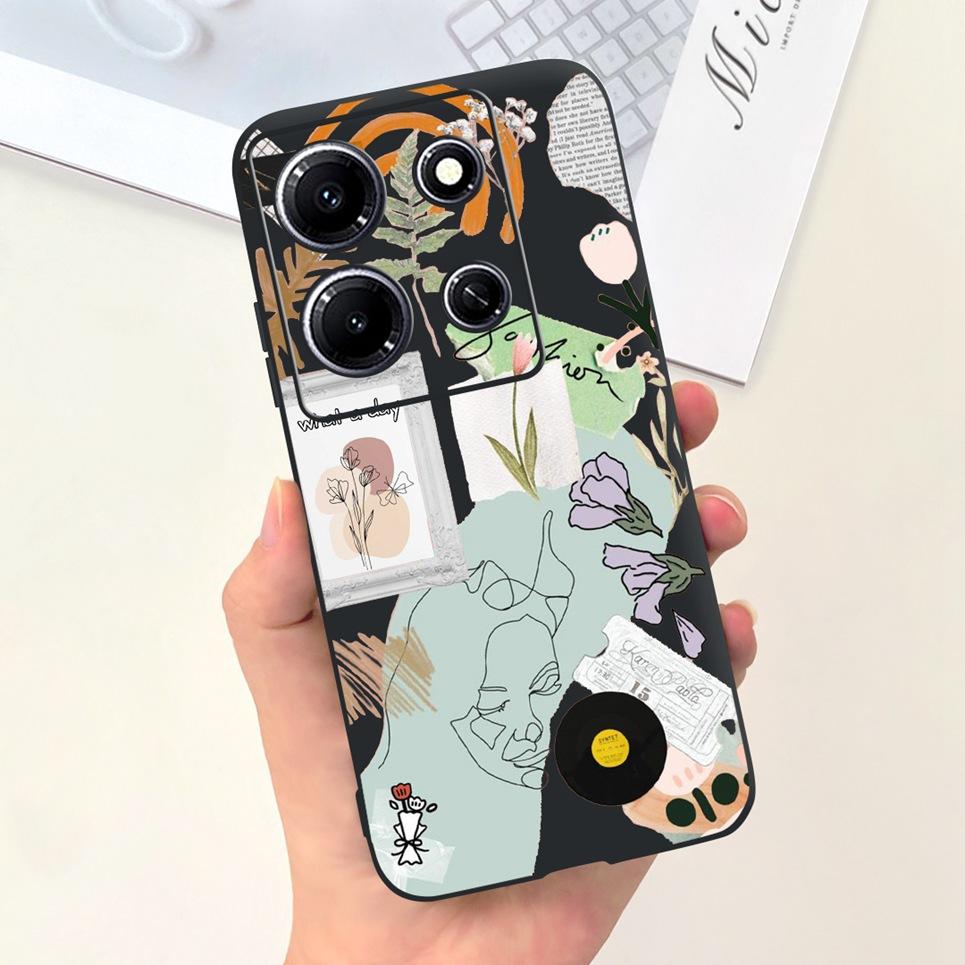 For Infinix Note 30i Note 30 Pro 30 vip Note30 4G 5G Phone Cover Moon Night Cartoon Cool Style Soft Silicone For Note30i Bumper