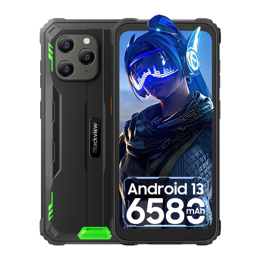 Восстановленный защищенный телефон Blackview BV5300 Plus 6.1 HD 60 Гц дисплей 4/8 ГБ+128 ГБ Android 13 аккумулятор 6580 мАч камера 5 МП+13 МП сотовый телефон