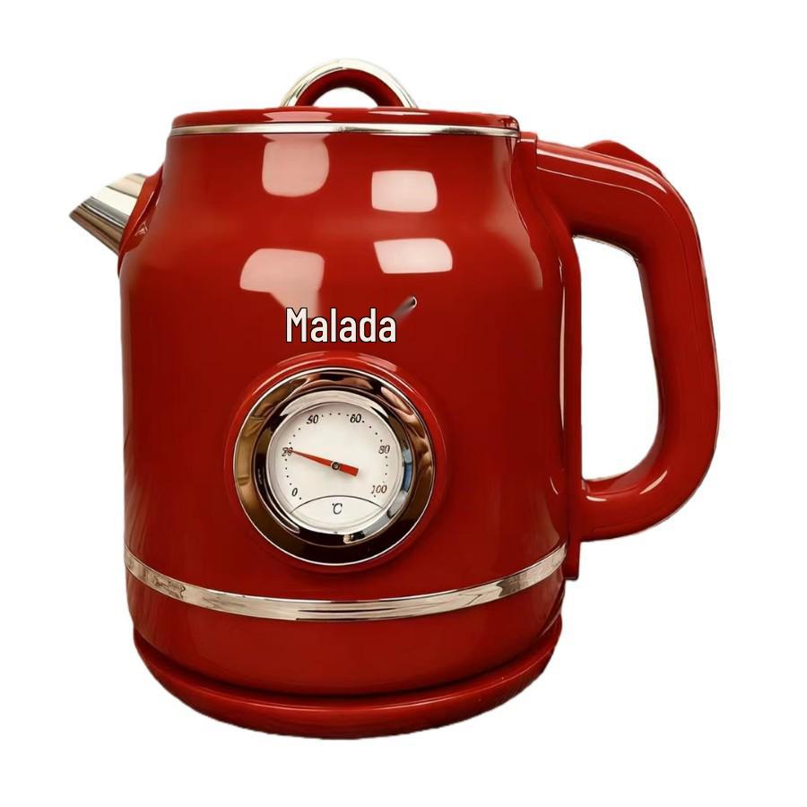 Retro Luxury Red: Wanlida Smart Kettle with Real-time Temp Display and Constant Temperature Control.