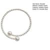 Women Bracelet Faux Pearl Elastic Warm Luster Minimalist Fit Bracelet Design Easy on Off No Clasp