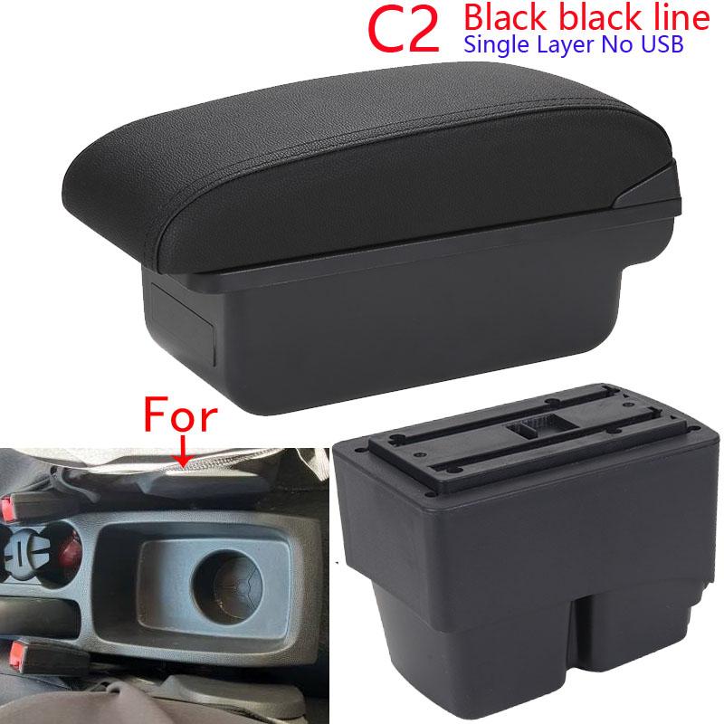For Ford Fiesta Armrest box For Ford Fiesta MK7 Car Armrest 2009-2017 Storage box Interior details Accessories easy installation