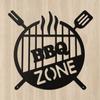 Stunning Barbecue Wall Hanging Decor! BBQ Zone Retro Signs Add Charm. Grill Outdoor Backyard Kitchen Iron Art Decoration.