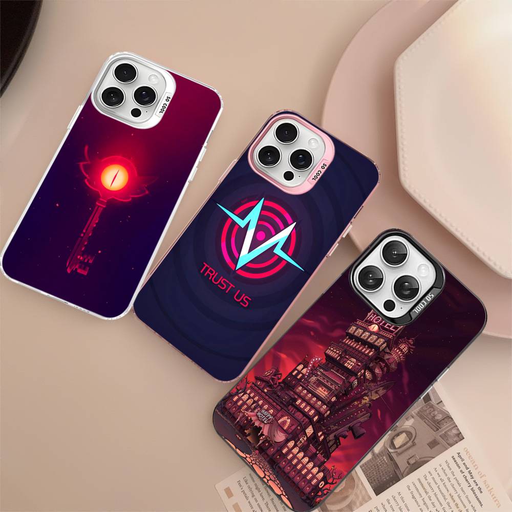 H-Haz-bins Hotels Colorful Phone Case For iPhone 17 16 15 14 13 12 11 Pro Max Plus Matte Cover