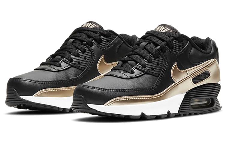 Nike Air Max 90 LTR Черный Металлический Золотой Звезда GS CD6864-008