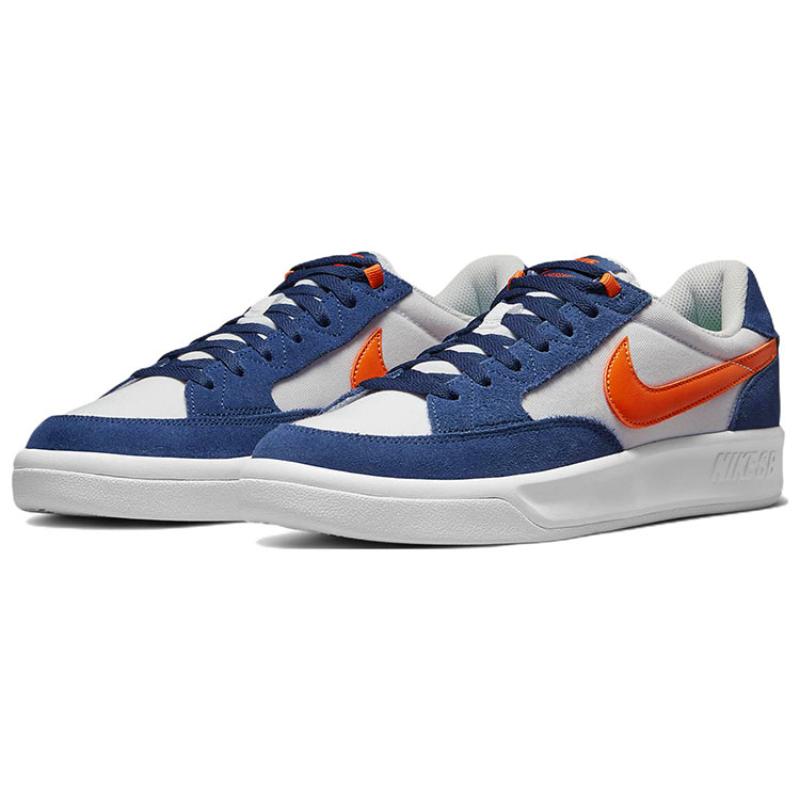 Nike Кеды для скейтборда Sb Adversary Premium Белые Темно-синие Оранжевые CW7456-402
